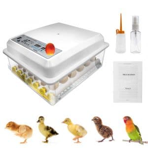 Safego Egg Incubator for Hatching Eggs, Digital Mini Incubator with Automatic Turner and Egg Candler Tester for Hatching Chicken Duck Quail Bird Eggs