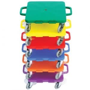 Cosom Scooter Board Set with 4 Inch Non-Marring Wheels, Assorted Colors