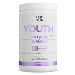 Hot Vita Hydrolyzed Youth Collagen Supplement and Turmeric Powder Peptides (1 Bottle)