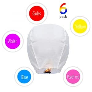 Weddings Birthdays New Years Parties Memorial Ceremonies and More OUTDOOR NATION Sky Lanterns 10-Pack 100/% Biodegradable and Environmentally Friendly Multi-Color Assortment for Events 10 Pack