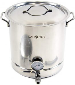 GasOne 16 Gal home brew kettle pot with dual filtration