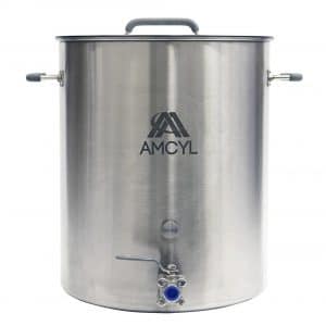 Amcyl stainless steel 10-gallon brew kettle