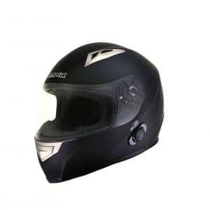 Hawk Helmets Flat Black Bluetooth Motorcycle Full Face Helmet