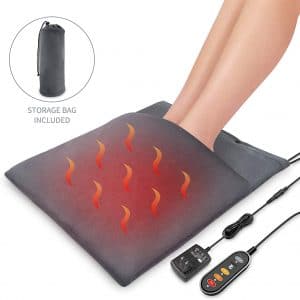 Comfier 2-in-1 Foot Warmer and Heating Pad, 12V Safety Voltage Washable Large Size, 60 Minutes Auto Shut Off