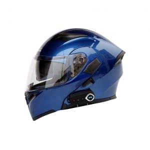 Tker Full Face Motorcycle Dual Visor Bluetooth Helmet