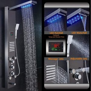 ELLO&ALLO Stainless Steel LED Shower Panel