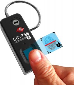 Cryptos Biometric Padlock Fingerprint - Smart Locker Lock for Gym, School Locker, Bag, Bike, Gate, Backpack and Luggage. Keyless