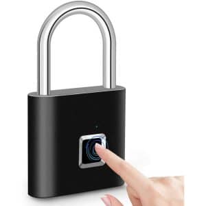 [2021 Upgrade] Fingerprint Padlock, Fingerprint Smart Lock IP65 Waterproof Keyless Anti-Theft, Security Digital Lock Portable for Locker, Gym, Door, Luggage, Suitcase, Handbags, Wardrobes