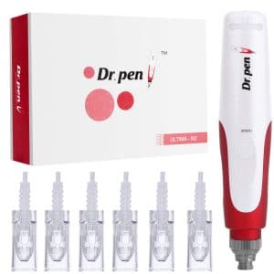 Dr. Pen Ultima N2 Professional Derma Pen Wireless Electric Skin Repair Tools with 6 PCS 0.01mm Nano Replacement Cartridges