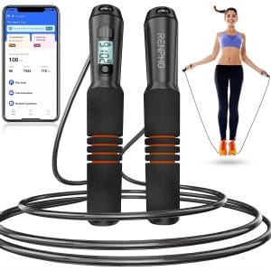 RENPHO Smart Jump Rope, Fitness Skipping Rope with APP Data Analysis, Workout Jump Ropes for Home Gym, Crossfit, Jumping Rope Counter