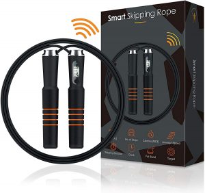 Jump Rope for Fitness - Digital (Smart) Skipping Rope with Calorie Counter. Fitness Tracker Counts Calories, Jumps, Number of Skips, Burned Fat, time, and Speed