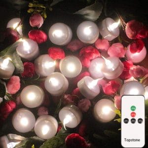 Topstone Battery Operated LED Tea Light Pack of 12 Flickering Tealight Candle (White)