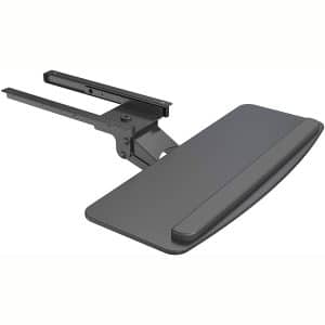 Seville Classics airLIFT 360 Dual Monitor Arm Adjustable Standing Desk Clamp Mount Holder, 25.6", Black