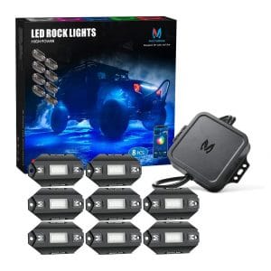 MICTUNING C1 8 Pods Multicolor RGBW Rock Lights