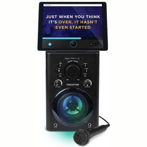 Singsation Home Karaoke Machine - Full Karaoke System with Wireless Bluetooth Speaker and Microphone. Works with all Karaoke Apps via Smartphone or Tablet