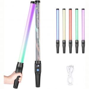 Neewer 18W Handheld RGB LED Photography Video Light Stick for Video Lighting, TFT Screen, CRI96+:3000-6500K:0-360 Adjustable Colors:18 Applicable Situation