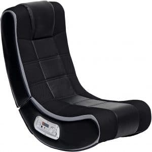 X Rocker Dash 2.1 Wireless Floor Rocking Gaming Chair:Black and Blue:Mesh