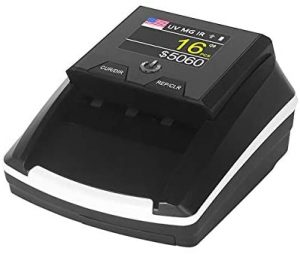 Khippus Counterfeit Bill Detector, Automatic Money Detection of UV(Ultraviolet), MG(Magnetic), IR(Infrared), Paper Quality and Size (K650 US EU MX CA)