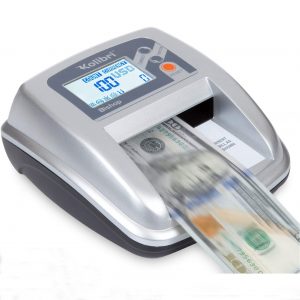 Kolibri Bishop Fake Currency Detector with 5 Advanced Counterfeit Detection Capabilities- UV, Magnetic, IR, Size and RGB. Large LCD Screen, Easy to Use, Compact and Lightweight
