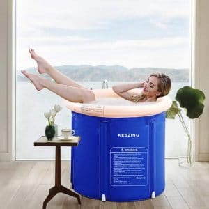 Inflatable Bathtub Sauna Foldable Hot Tub in Small Spaces Spa for Shower Stall Plastic Adult Size