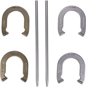 Triumph Steel 2 Stakes and 4 Steel Horseshoe Set