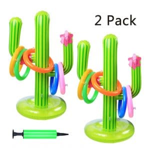 Gejoy Inflatable Cactus Summer Pool Beach Ring Toss Game